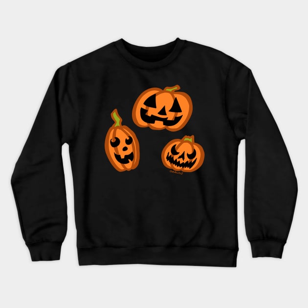 Jack-o-Lanterns Galore! Crewneck Sweatshirt by Jan Grackle